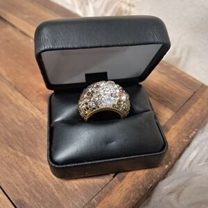 Swarovski Crystal Chic Dome Ring Size 6